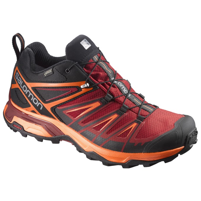 Salomon Israel X ULTRA 3 GTX® - Mens Hiking Shoes - Red/Orange (UXQF-80234)